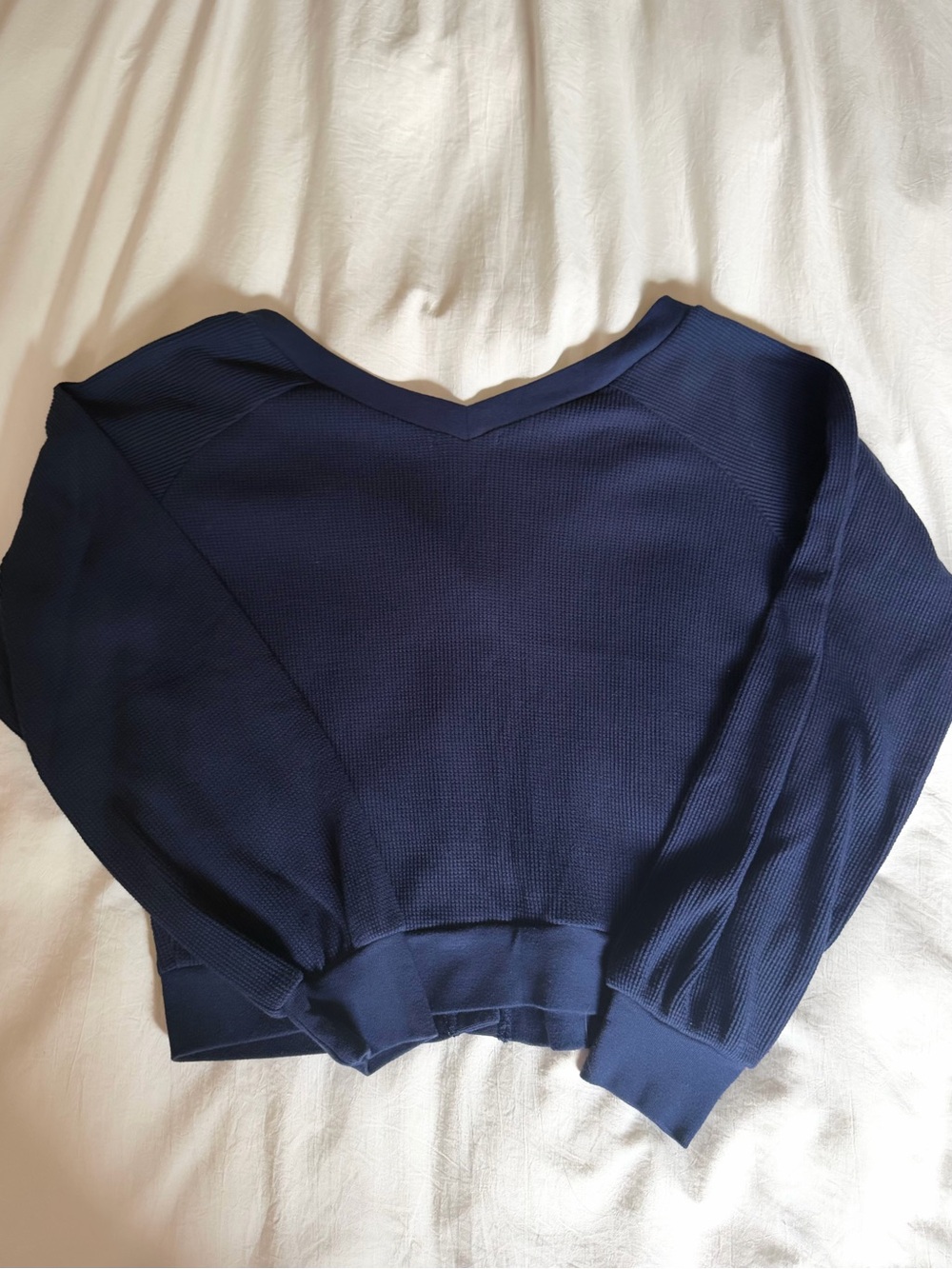 One Way Navy Button-Front Ribbed Cardigan - Picture 2 of 2